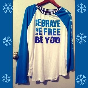 Disney Frozen 2 graphic baseball top blue XXL 19